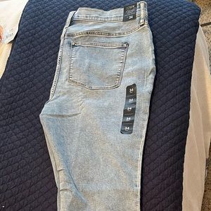 J.Crew 8" rise skinny jean in signature stretch+ / 34 / UNION BLUE WASH.